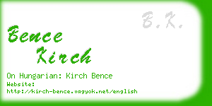 bence kirch business card